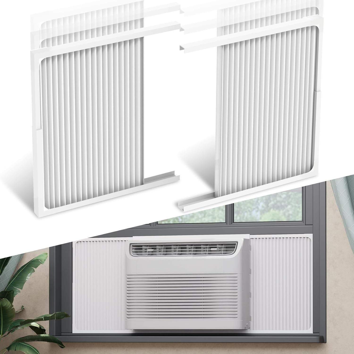 Extra Wide Adjustable Window Air Conditioner Side Panels and Frame Set LBG