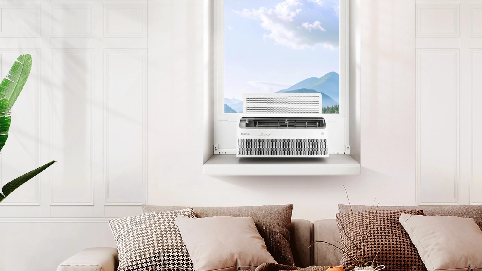Hisense Ultra-Slim 8000 BTU Smart Inverter Window Air Conditioner with Bracket