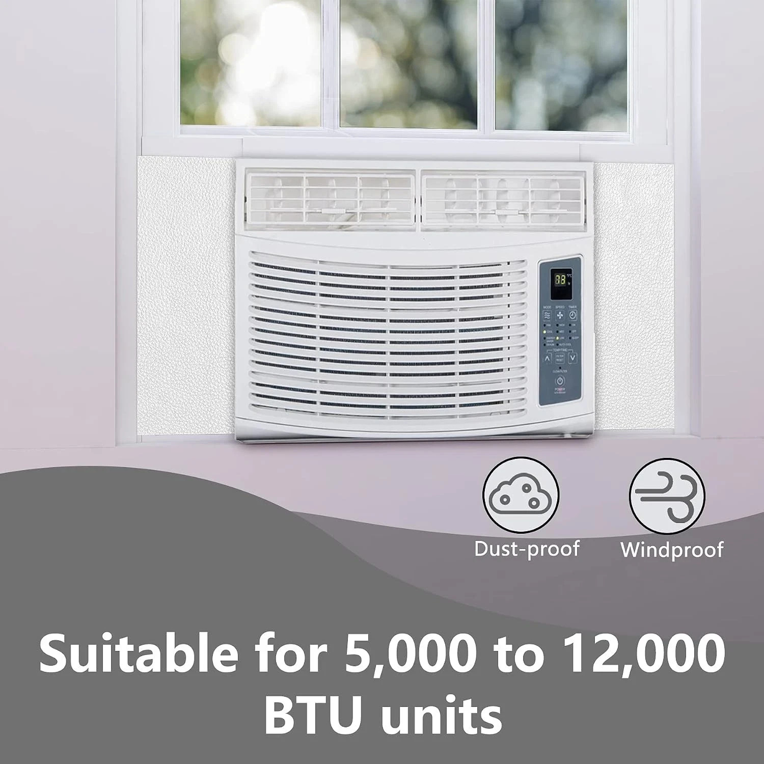 Window Air Conditioner Side Insulation Foam Panels,Summer and Winter AC Insulati