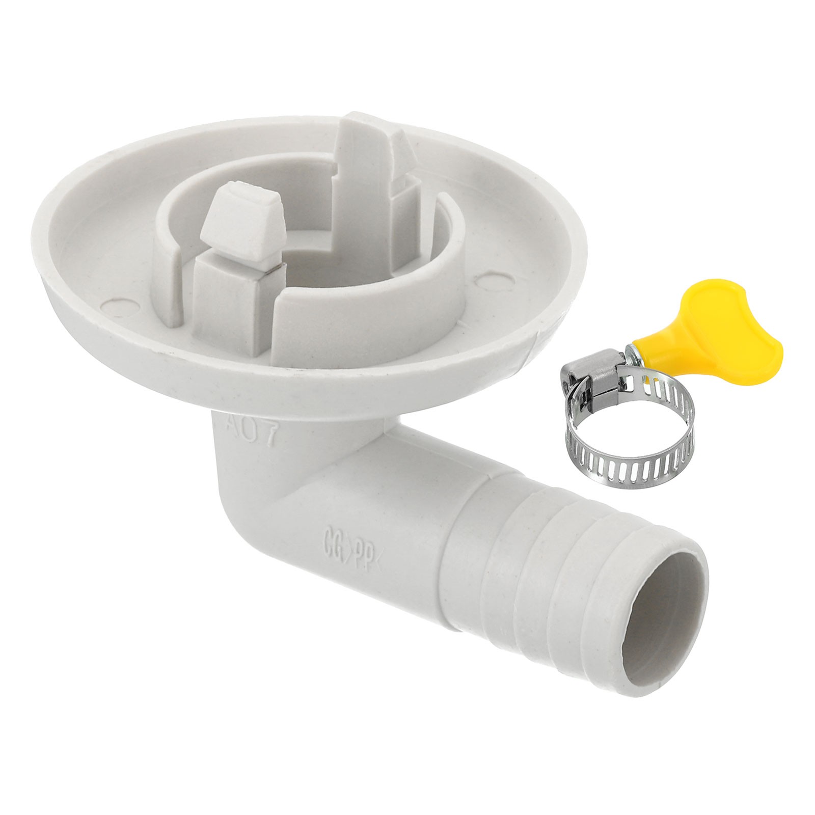 1pcs 27mm Air Conditioner Drain Hose Connector with Clamp, White Style 9