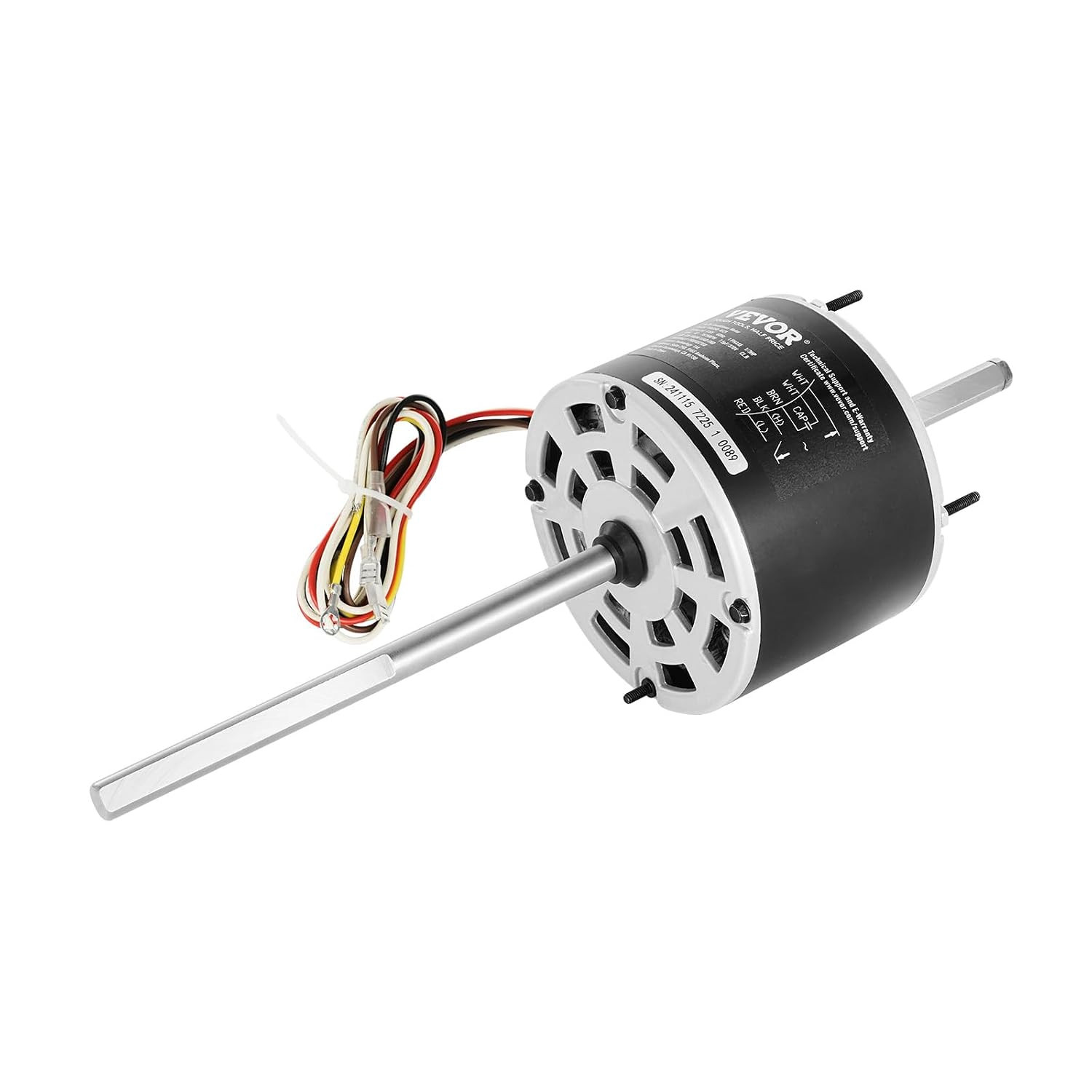 1/3HP RV Air Conditioner Motor with Capacitor, AC115V 3A, 1675 RPM, Replacement