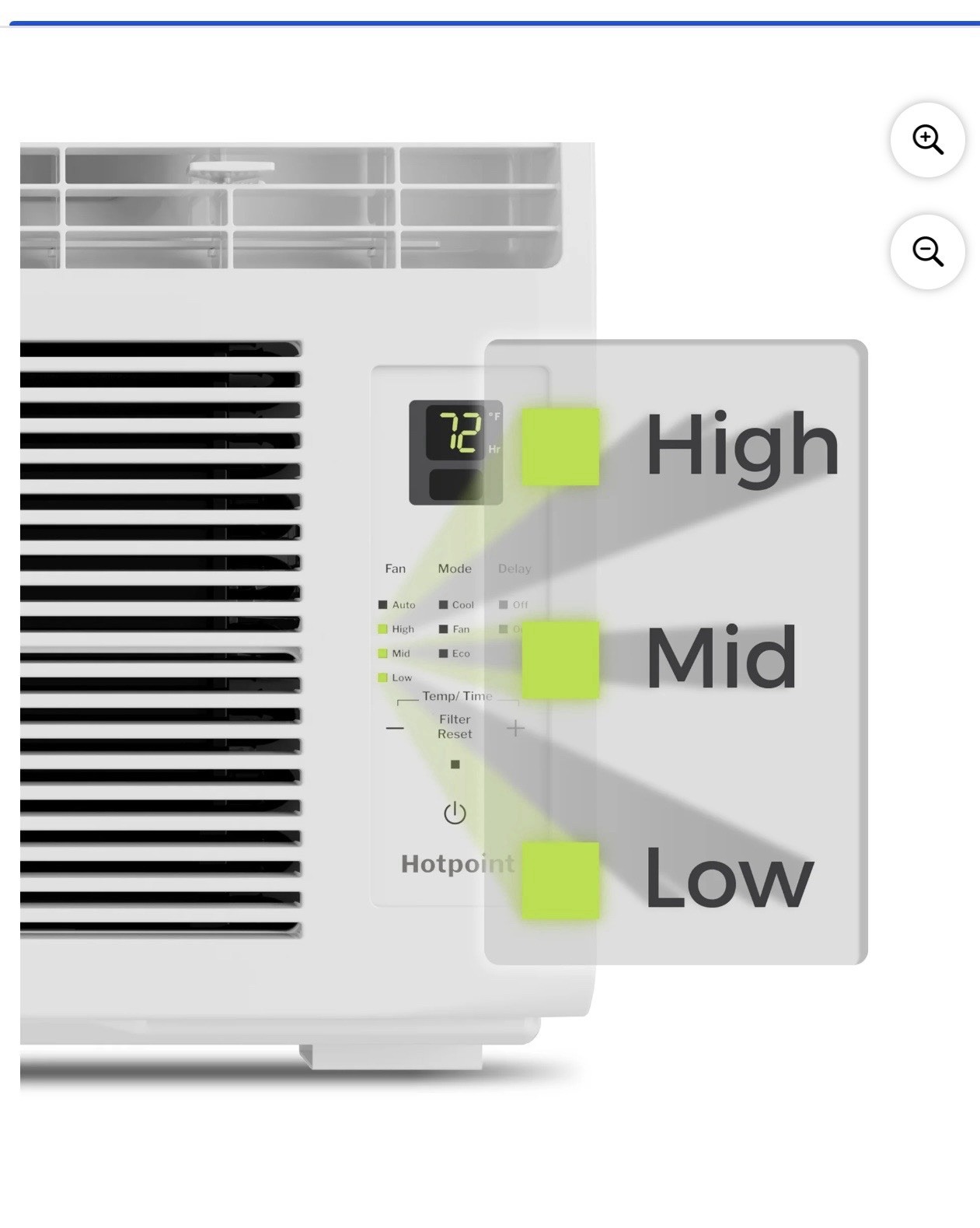 Hotpoint 6000 BTU Window AC Unit HWCS06BWW 115V Remote Included Cools 250 Sq Ft