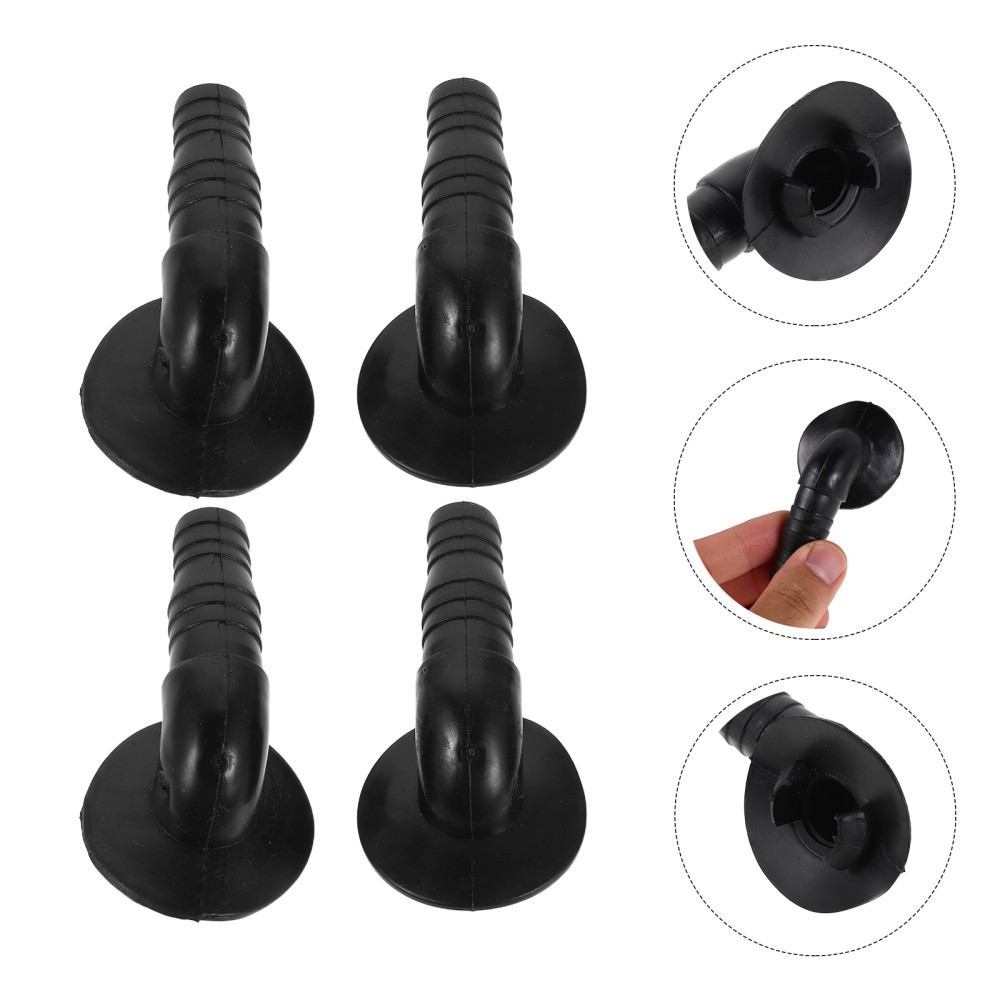 6Pcs Black PVC Ac Drain Hose Elbow Adapter Easy Install Water Pipe Connector