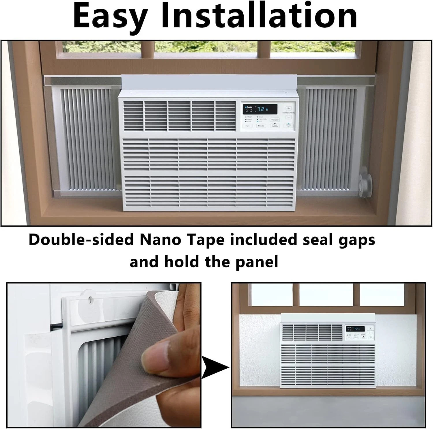 Window Air Conditioner Side Insulation Foam Panels,Summer and Winter AC Insulati