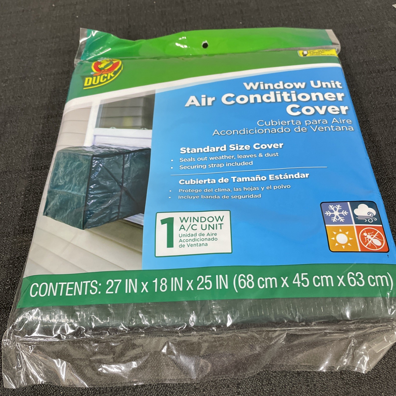 Duck Brand Window Unit Air Conditioner Cover – Size 27″X18″X25″