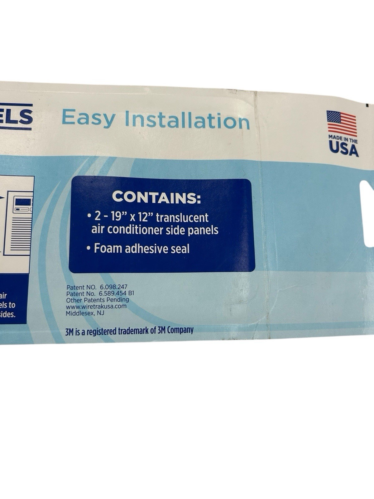 Fram Trak Adhesive Replacement Window Air Conditioner Side Panels, 19″ H x 12″ W