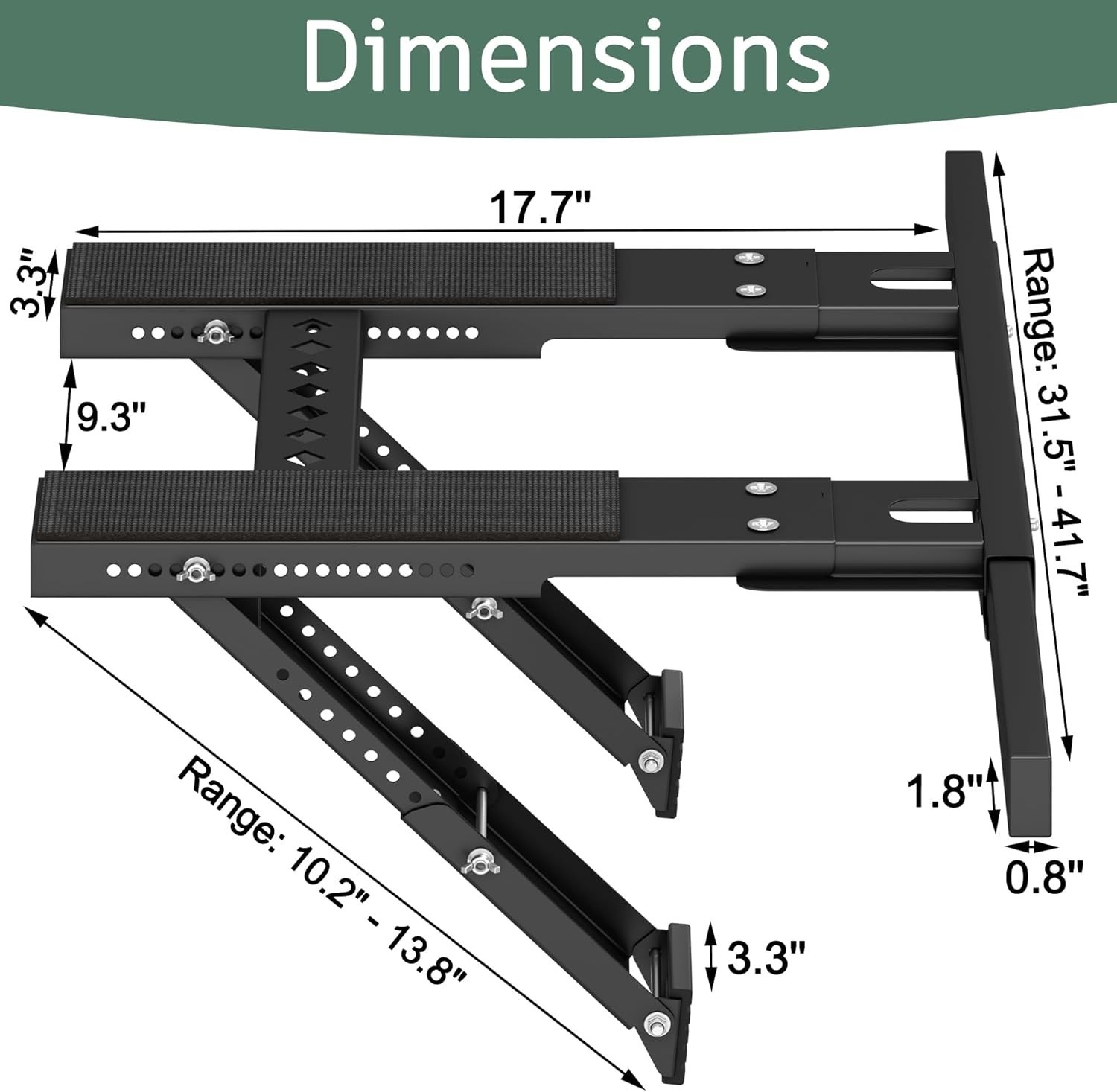 Robust No-Drill AC Support Bracket for Single/Double-Hung Windows, Easy Install