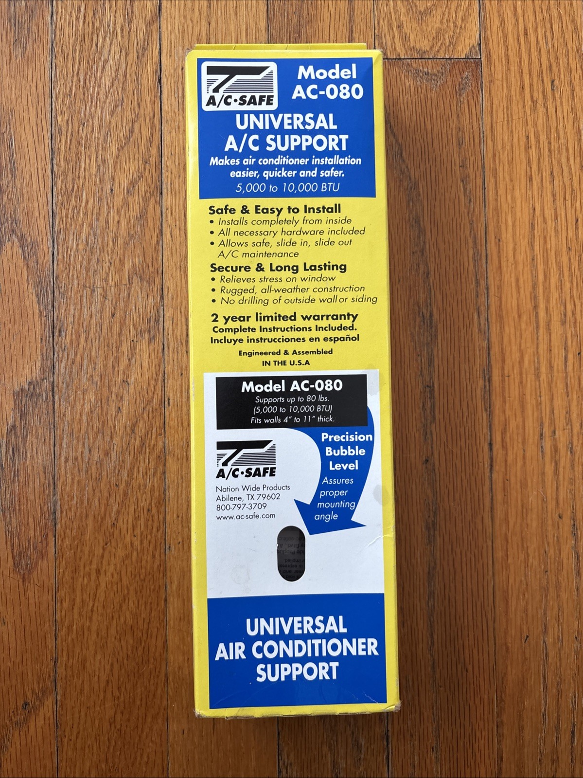 A/C Safe AC-080 Window Air Conditioner Support Bracket for Small Units to 80 lbs