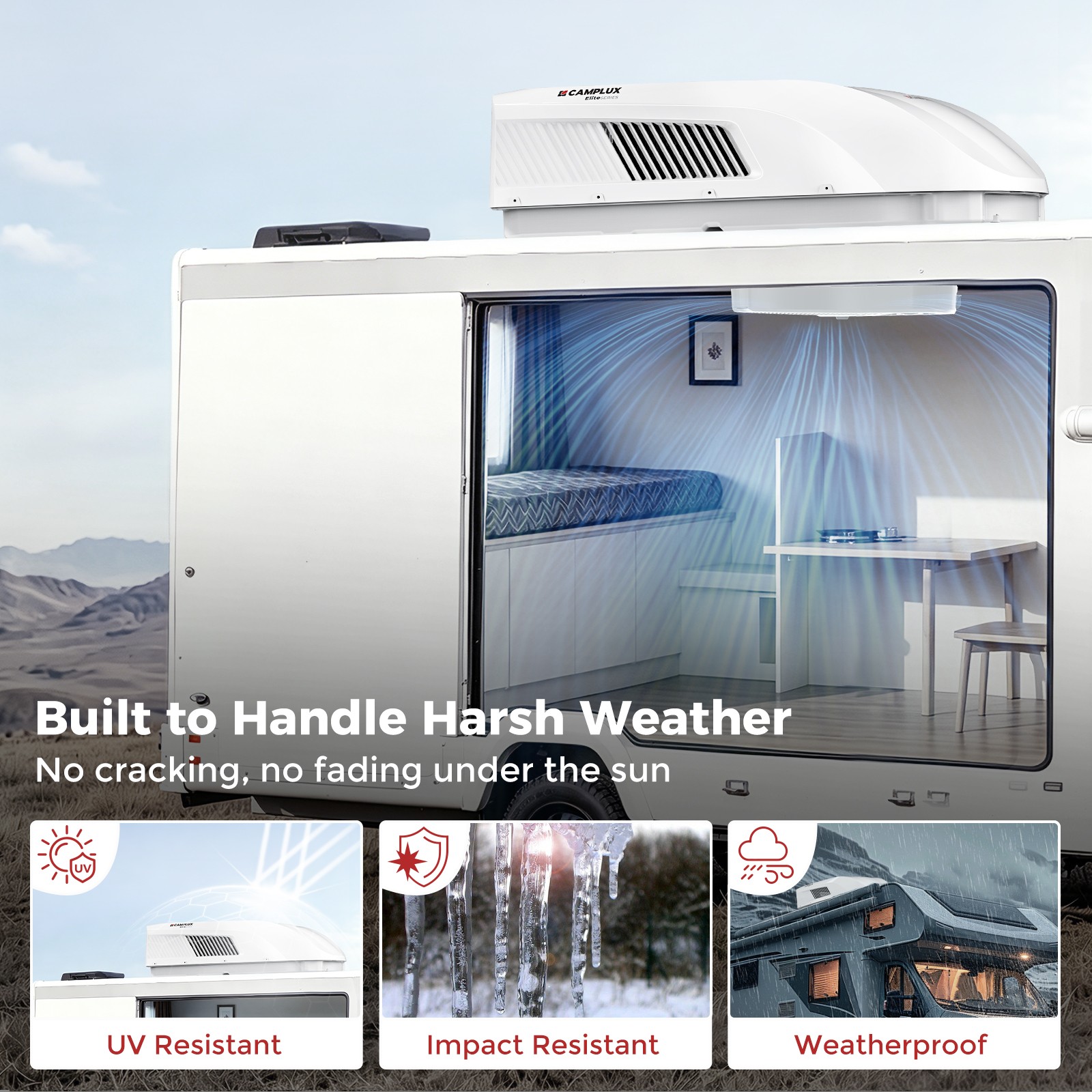 RV Air Conditioner 15K BTU & 12K Heat Pump Rooftop AC fit Fifth Wheel Food Truck