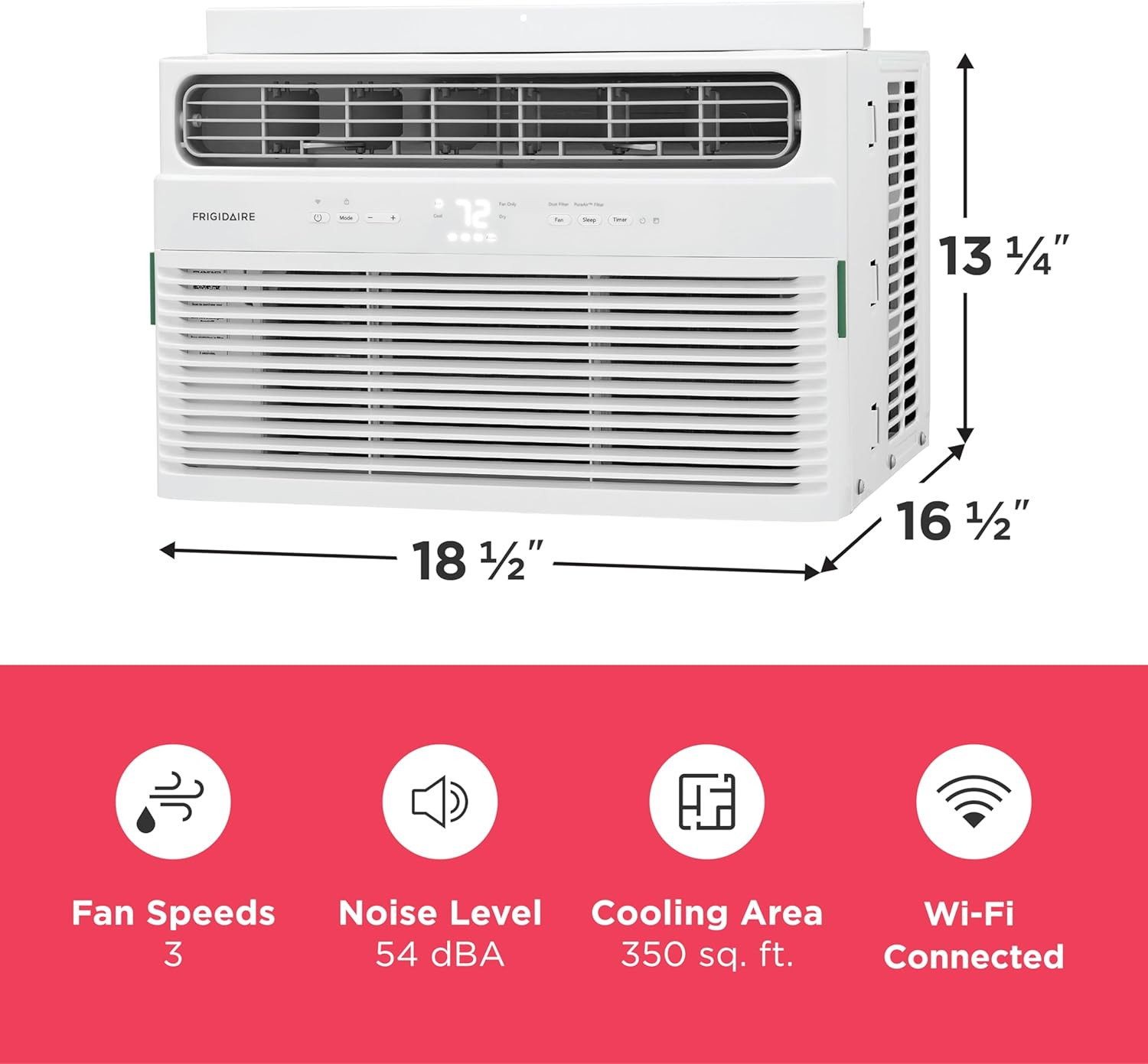 Frigidaire 8,000 BTU Smart Window Air Conditioner with Wi-Fi, Cools up to 350 Sq