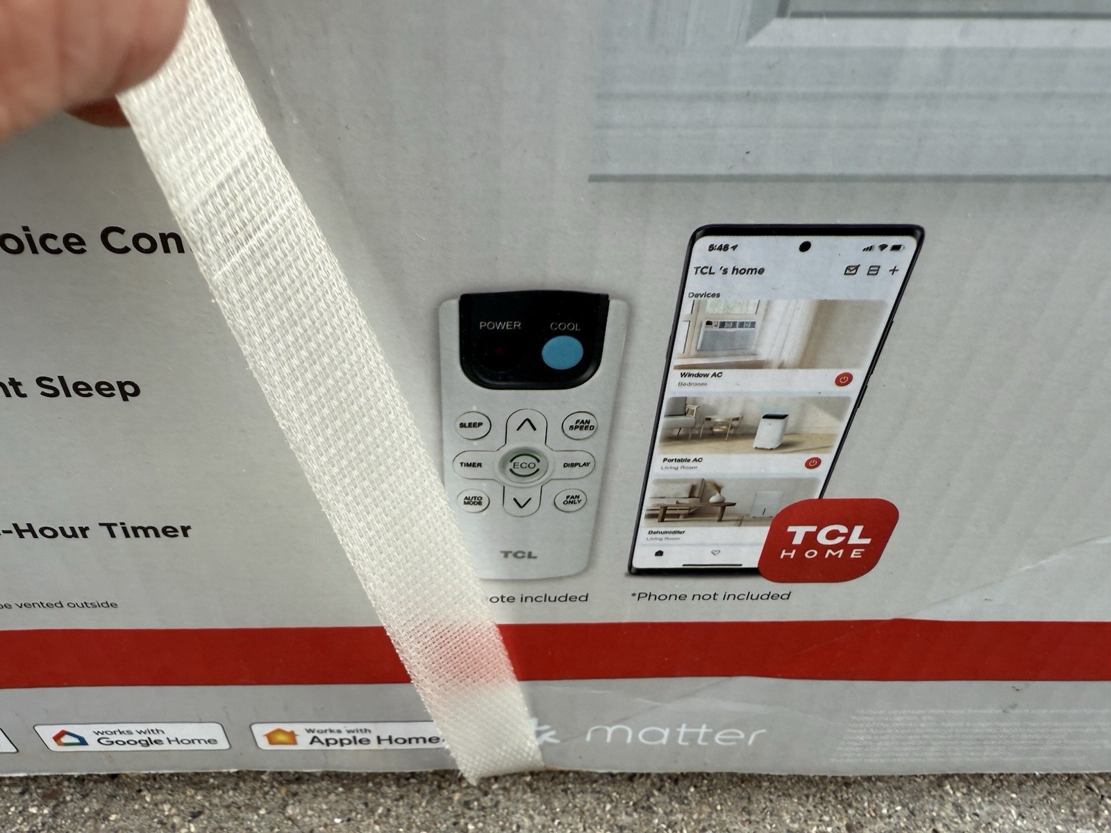 TCL H10W35W 10000 BTU Smart Window Air Conditioner with Remote 450 Sq. Ft. NEW