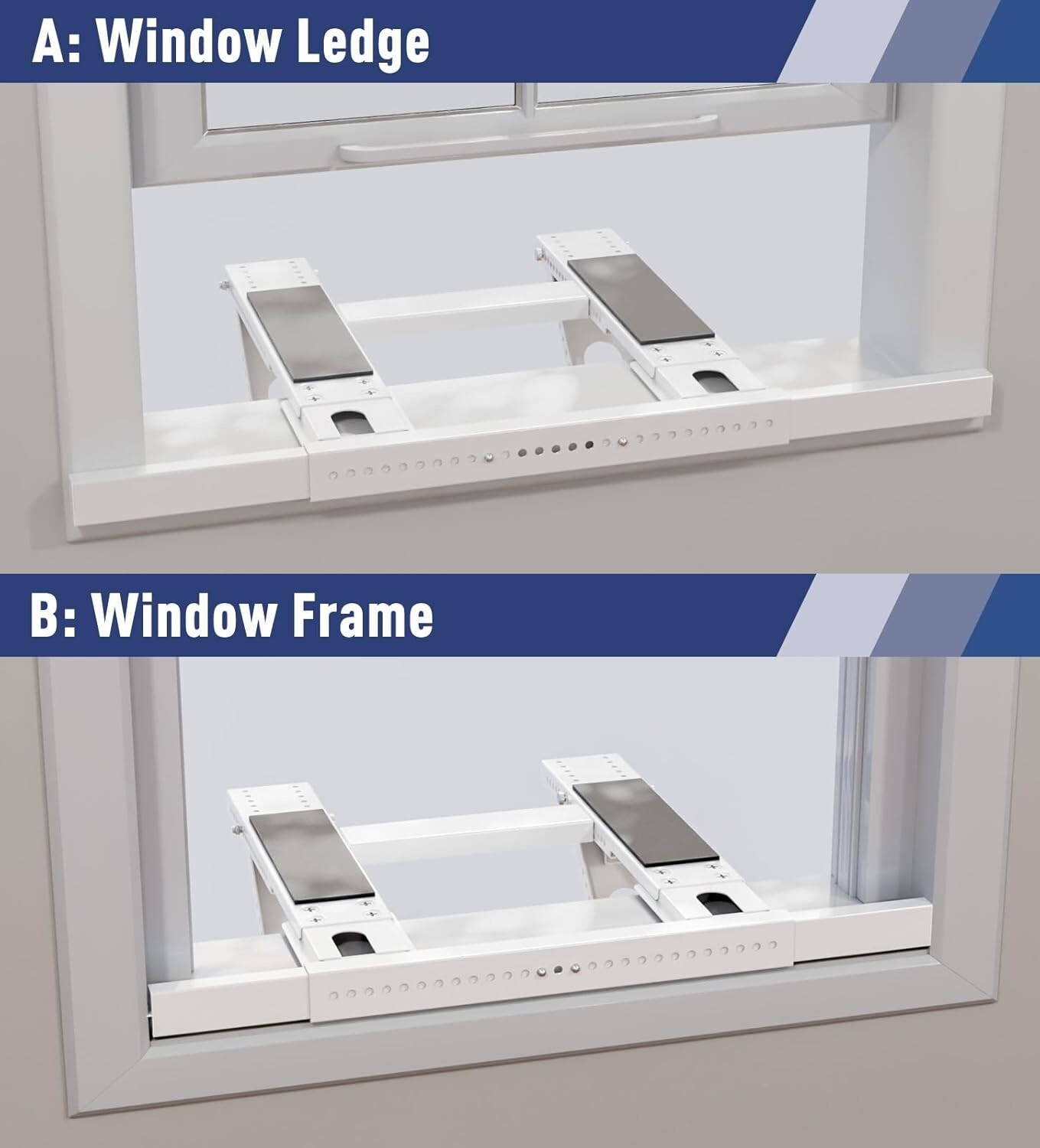 LEOPO No Drilling Air Conditioner Support Bracket,Fits Single and Double-Hung