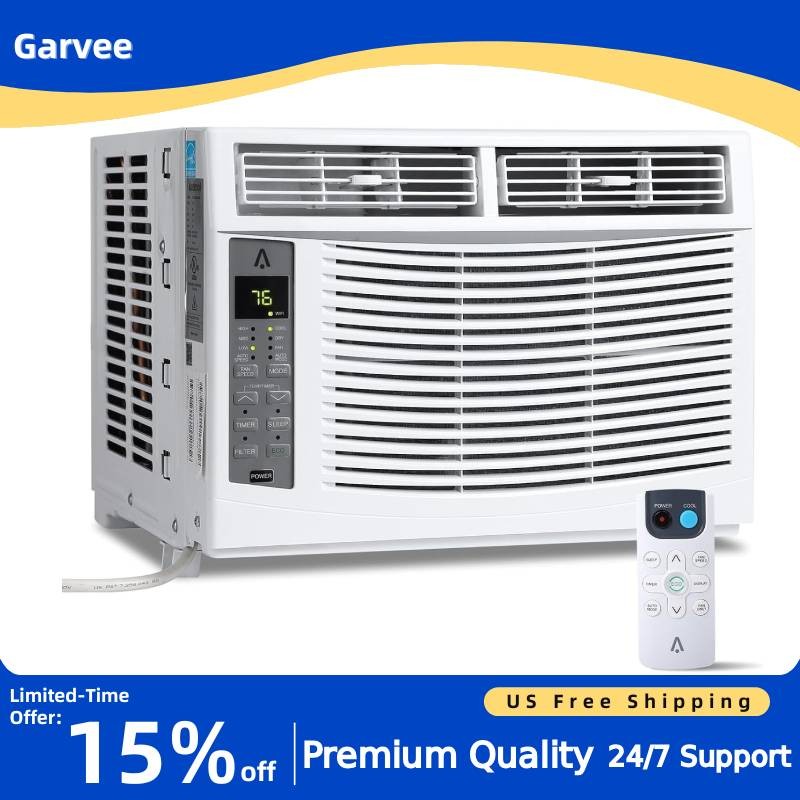 6000 BTU Window AC Smart 115V Fast Cooling Energy Saving Dehumidify Function