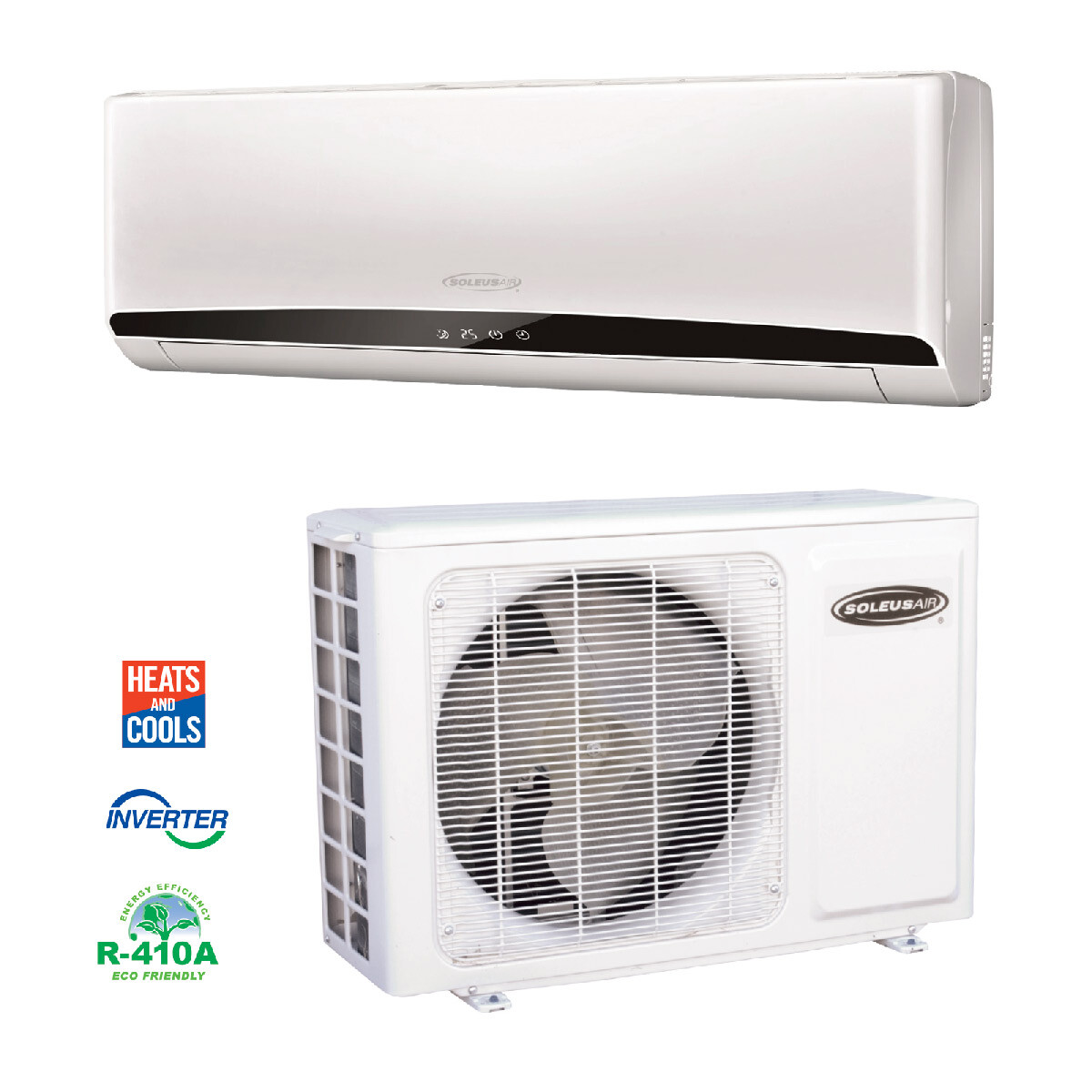 SoleusAir 20 Seer 9000 BTU Mini Split AC w/ Heat Pump