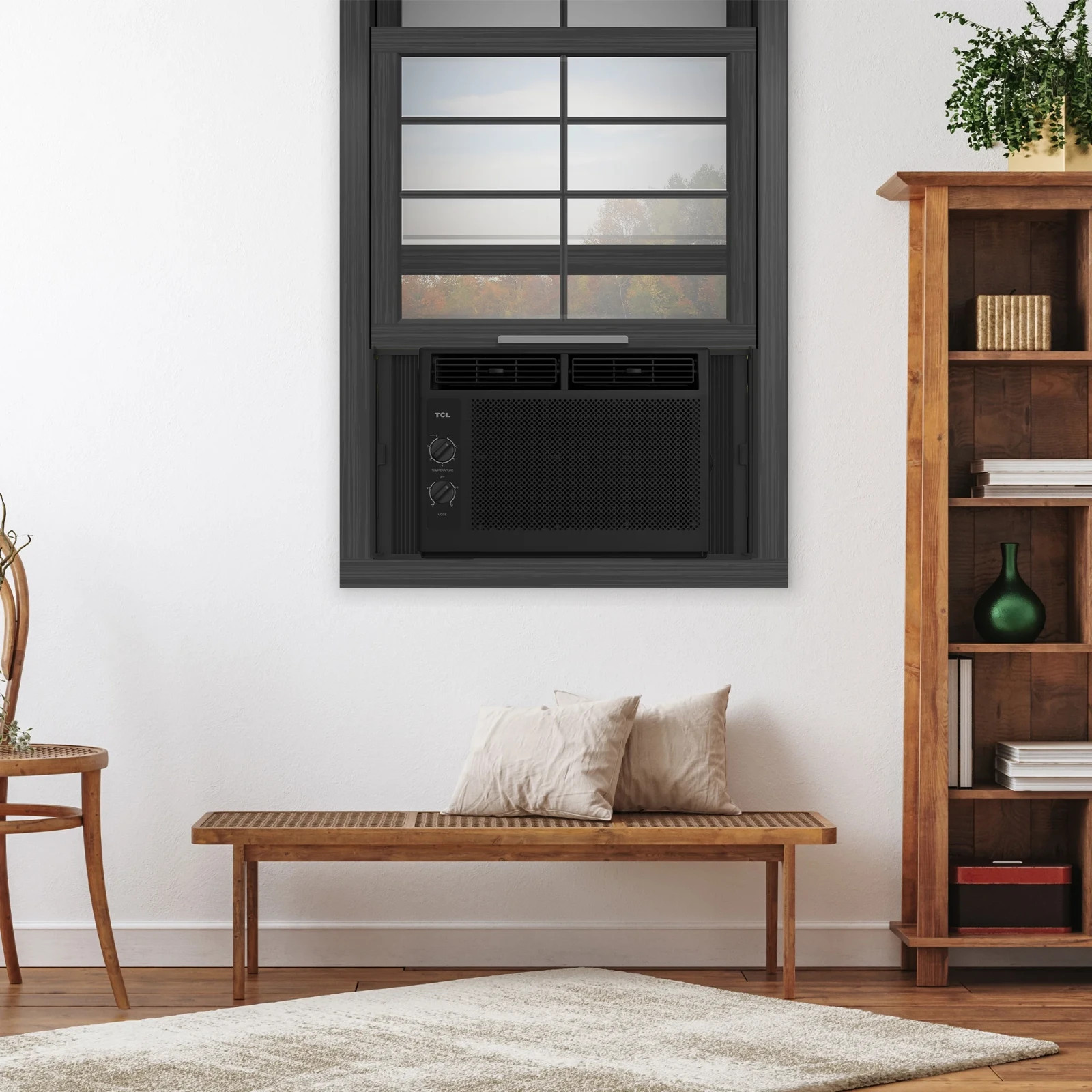 TCL 5,000 BTU Mechanical Window Air Conditioner, Black, W5WM-B3