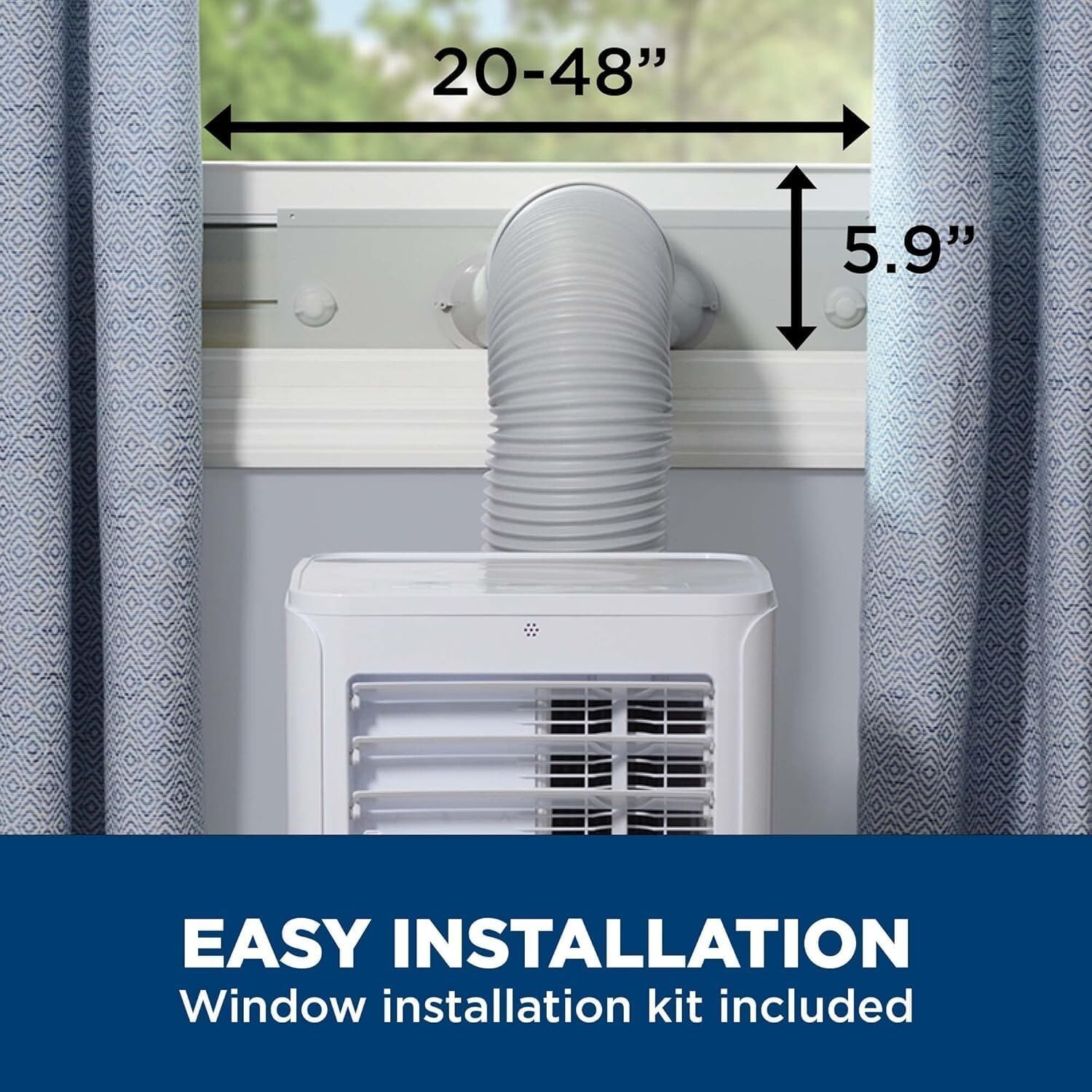GE 6,000 BTU DOE Portable Air Conditioner Compact 3-in-1 AC Dehumidifier