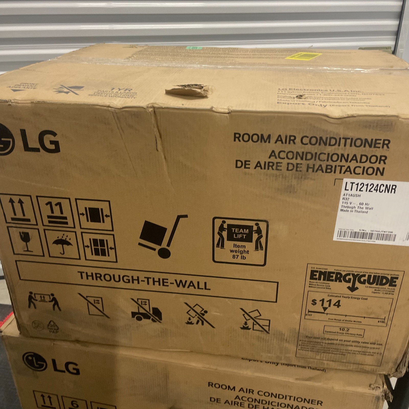 LG 11,800 BTU 115V Through the Wall Air Conditioner, LT12124CNR – WHITE