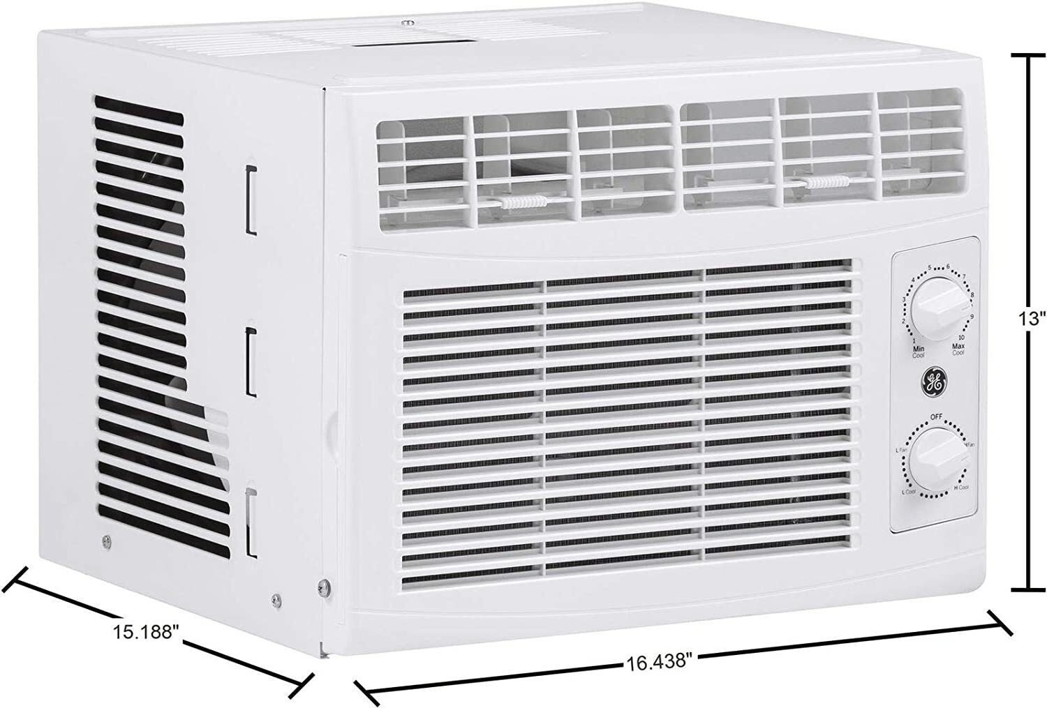 GE 5000 BTU Compact Window Air Conditioner, 150 Sq Ft Small Room Home AC Unit