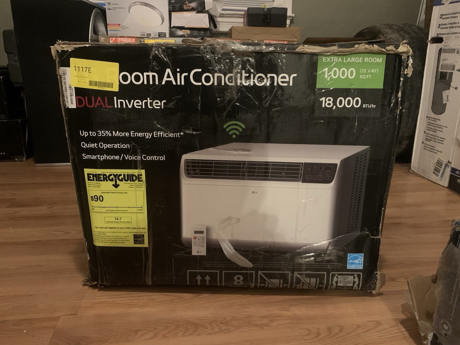 LG LW1822IVSM 18,000 BTU Dual Inverter Window AC Wi-Fi Alexa Google Remote Quiet