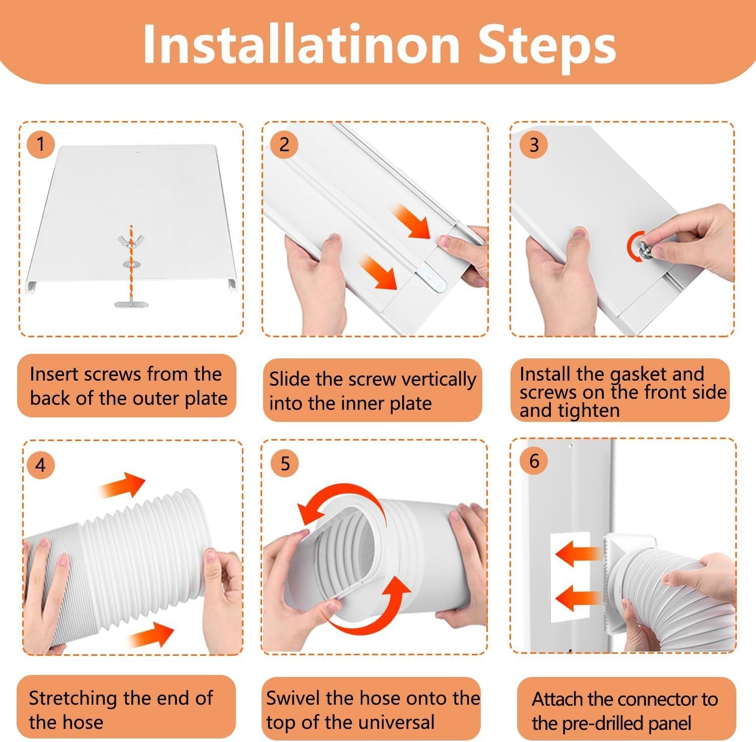 Sliding Door AC Vent Kit – Filter Screen & Weather Stripping