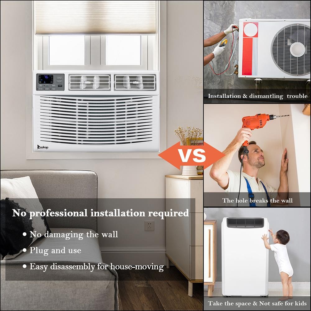 Zokop 5000 BTU – 15000 BTU Window Air Conditioner Dehumidifier Fan AC 6 Model