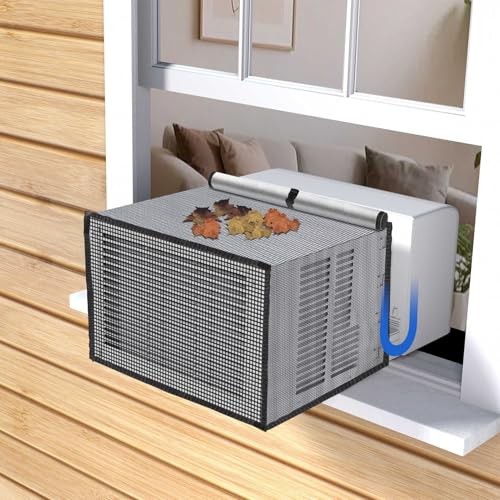 U-shaped Window Air Conditioner Cover: Black (Upgraded Black Top Cover)