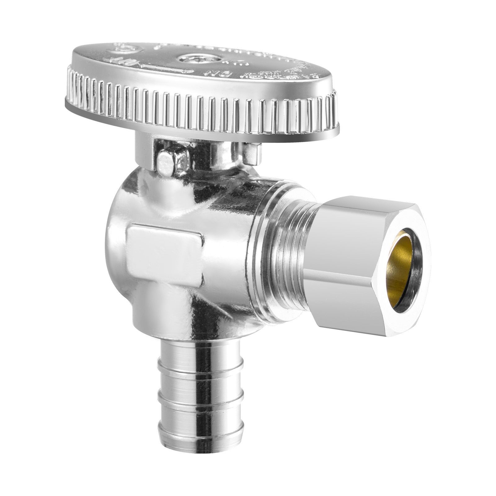 10 Pack Angle Stop Valve, Water Shut Off Valve 1/ 2″ PEX x 3/ 8″ OD Compression