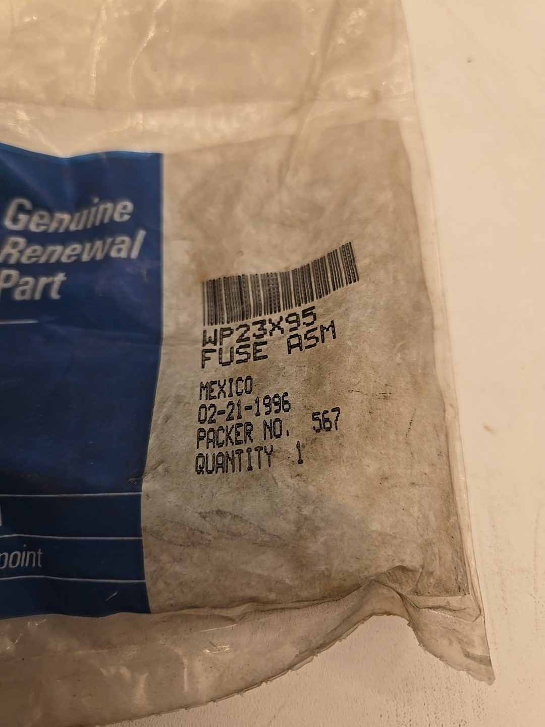 Genuine OEM GE Room Air Conditioner Fuse WP23X95 (7E3)