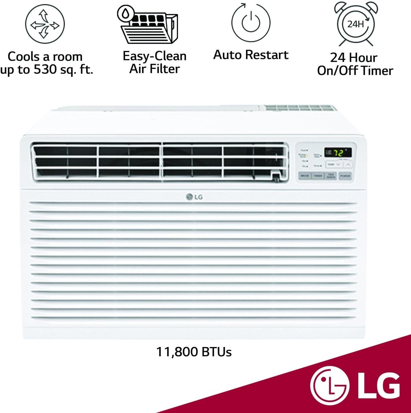 Remote-Controlled 11,800 BTU Air Conditioner – Cools Up to 530 Sq Ft Efficiently