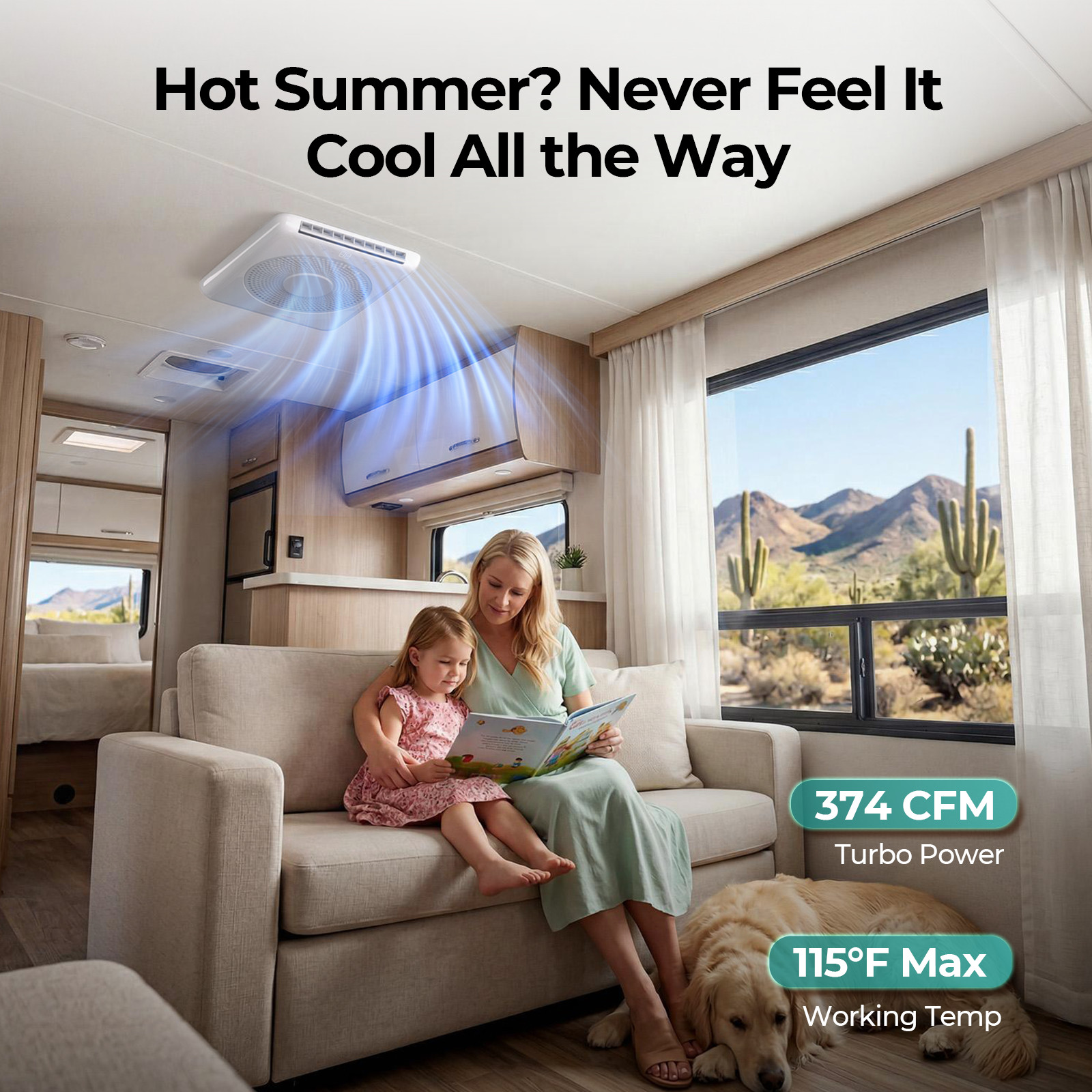 18,000 BTU RV Air Conditioner Duct & Non‑Duct Rooftop AC w/ WiFi &Remote & Alexa