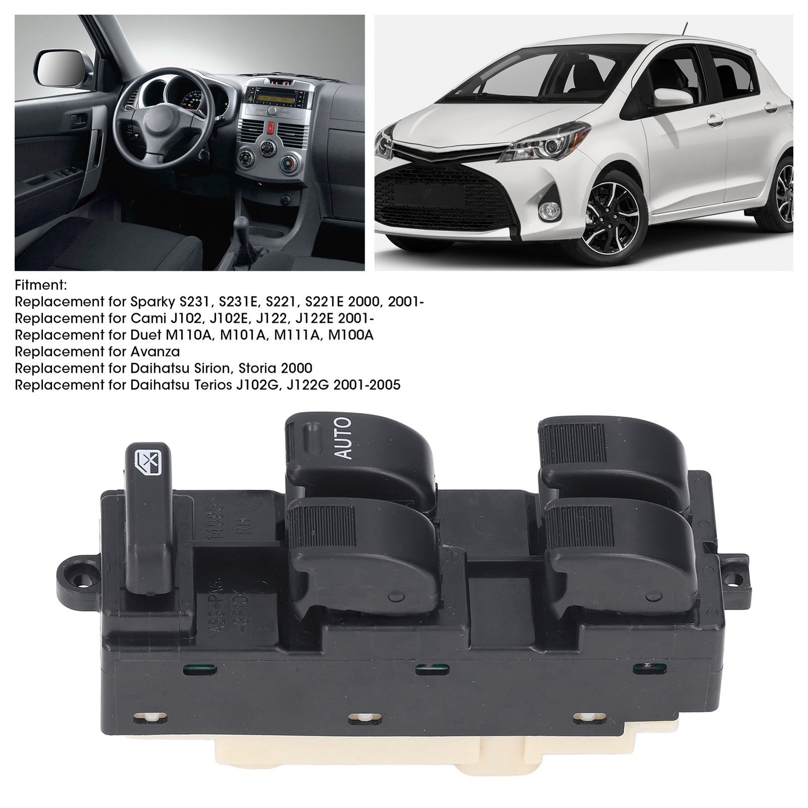 Replacement Power Window Switch Fast Response Fit For Sparky Cami Duet Blac XRIY