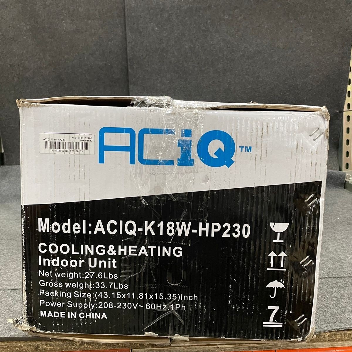 ACIQ ACIQ-K18W-HP230 Cooling & Heating Indoor Unit ONLY for Split AC System *
