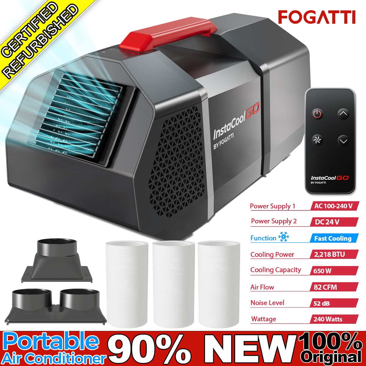 Used- Portable Air Conditioners, 2218 BTU Tent Air Unit for Camping Trailer RVs