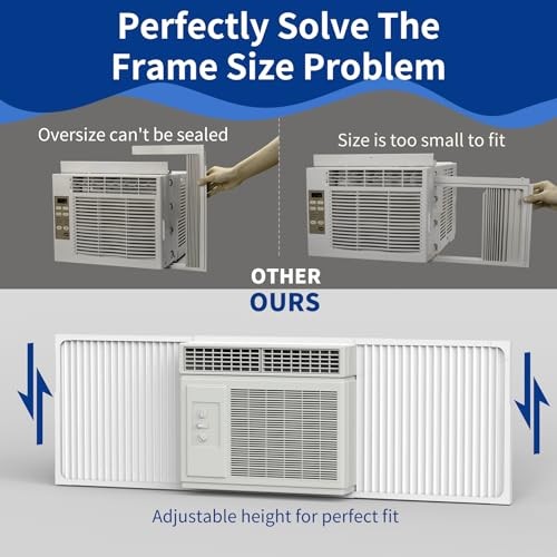 Window Air Conditioner Side Panel with Adjustable Frame, 1 Count (Pack of 1)