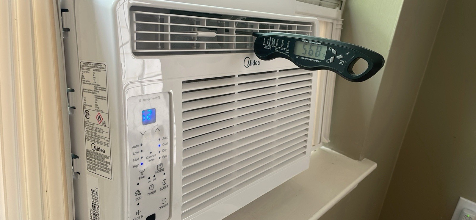 Midea 5000 BTU Window AC with Remote covers 150 sq. ft Open Box Air Conditioner