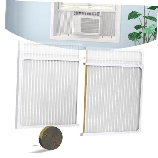 Window Air Conditioner Side Panel with Adjustable Frame, 1 Count (Pack of 1)