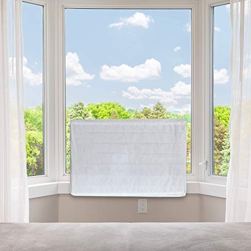 2 Pieces Outside and Indoor Window Air Conditioner Cover Water Resistant