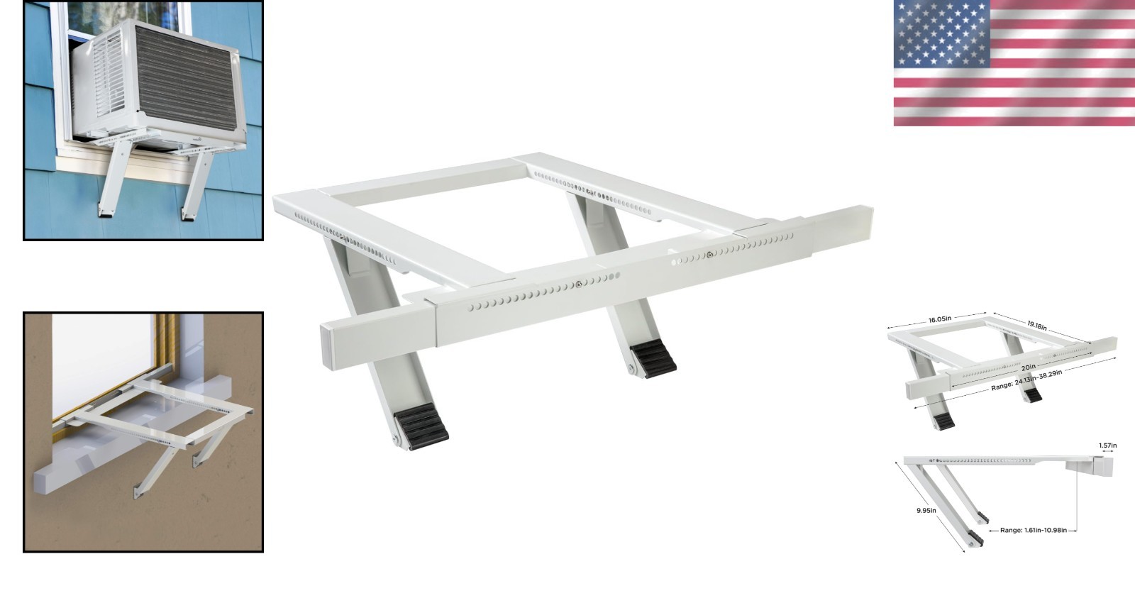 Air Conditioner Support Bracket, No Tools or Drill