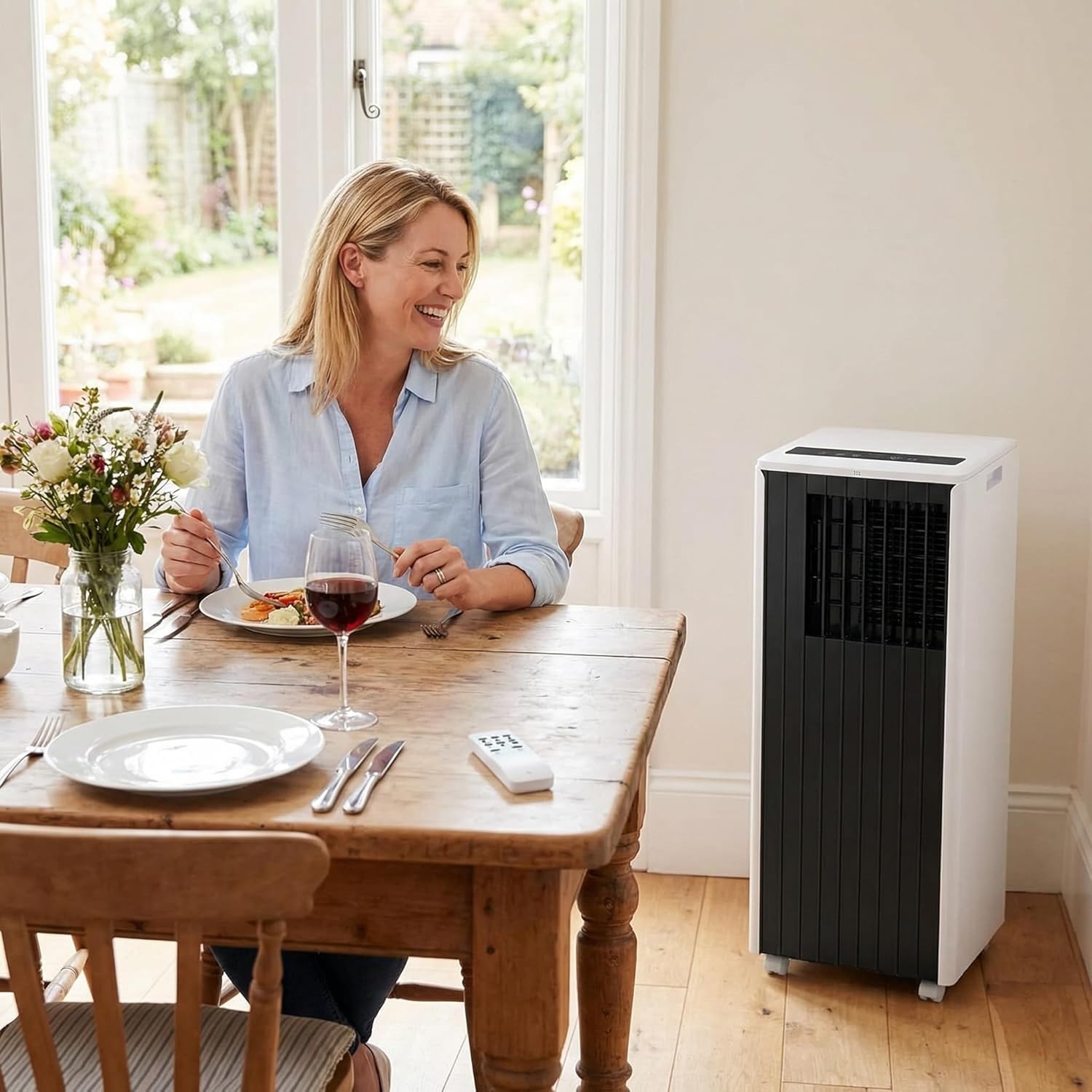✅8000 BTU Portable Air Conditioners, 3-in-1 Cools Large Rooms, Quiet AC with Fan