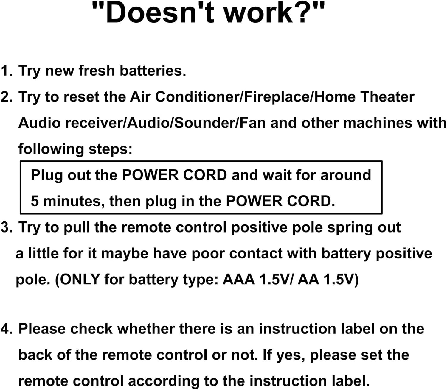 User-Friendly Infrared Remote for Frigidaire AC Models – No Programming Needed