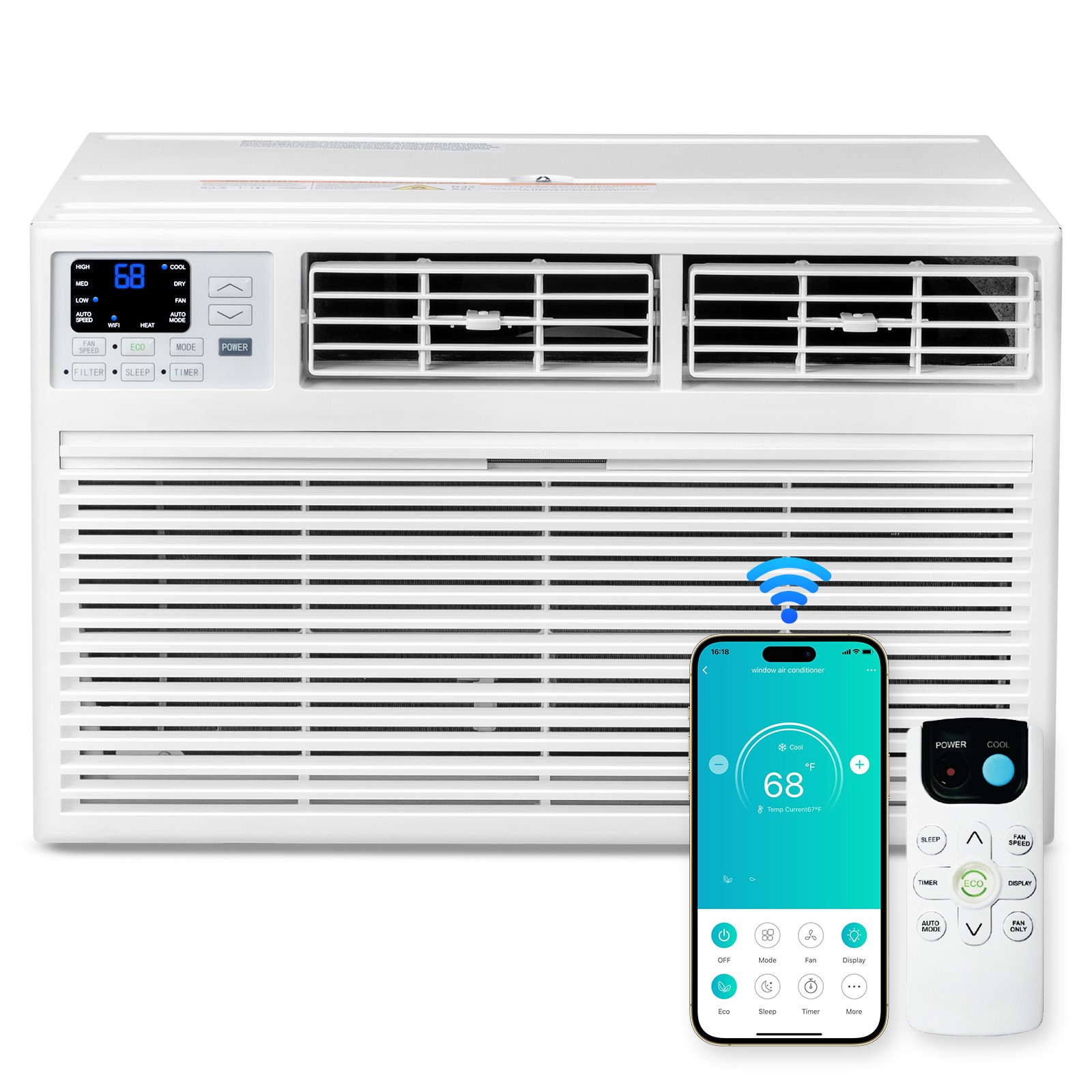 10000 BTU 5 in 1 Through-the-Wall Air Conditioner Cooling Heater Dehumidifier