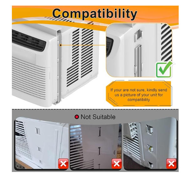 Window Air Conditioner Side Panel and Frame Kit fits most 8000BTU