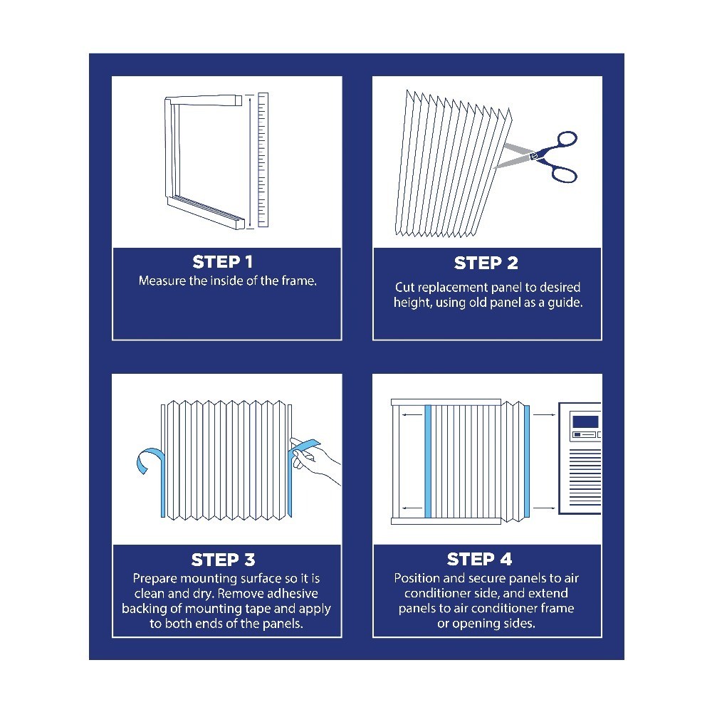 Replacement Side Panels for Window Air Conditioner 19 Inch Height 12 Inch Width