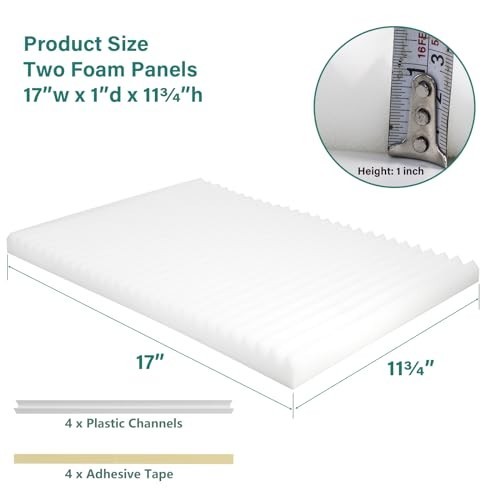 Window Air Conditioner Side Insulating Foam Panel Seal 11×17 Inches 2 Pack