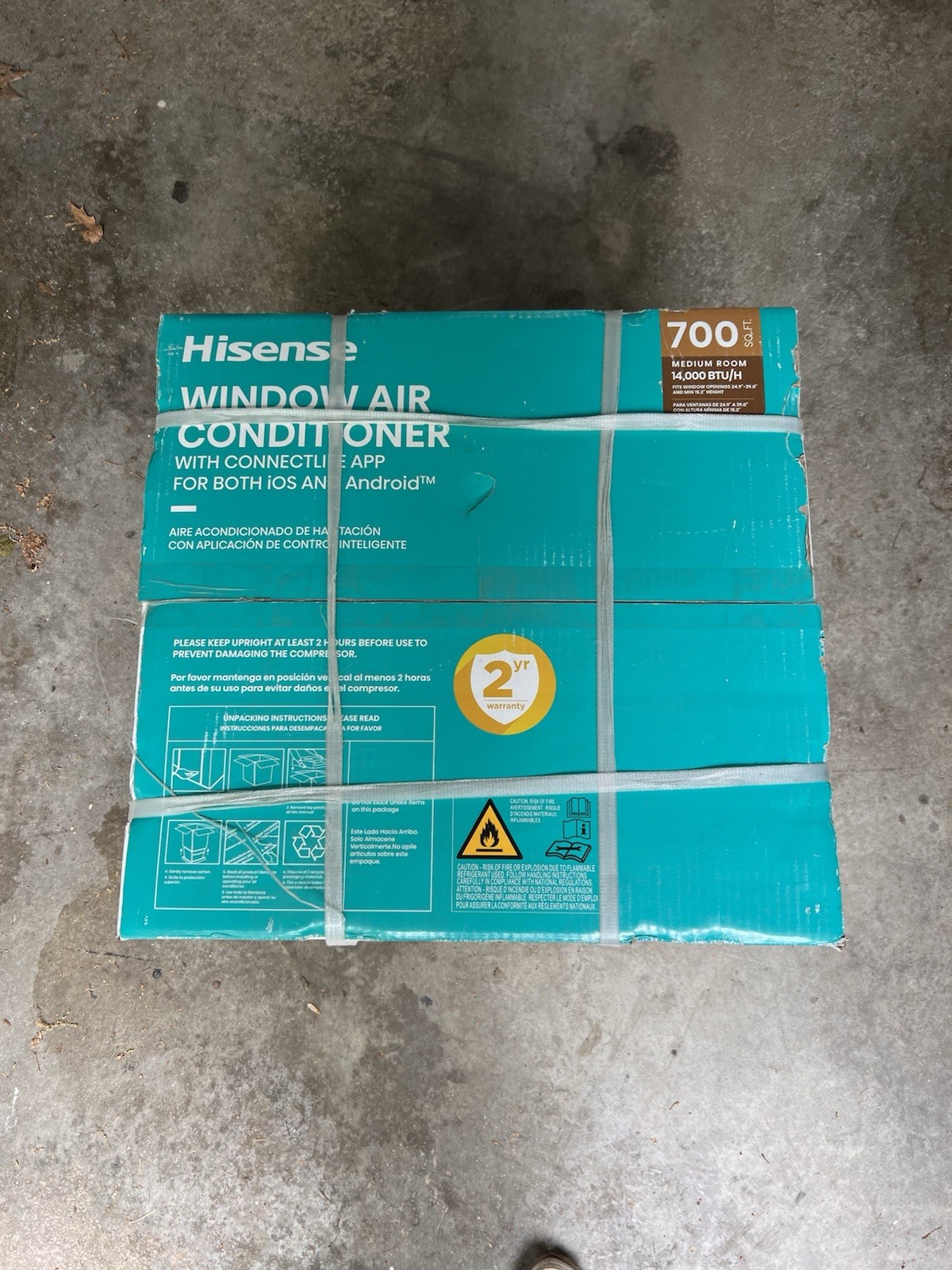 700 SqFt Hisense (14000BTU, 115-Volt) Wi-Fi Window Air Conditioner AW1422CW1W