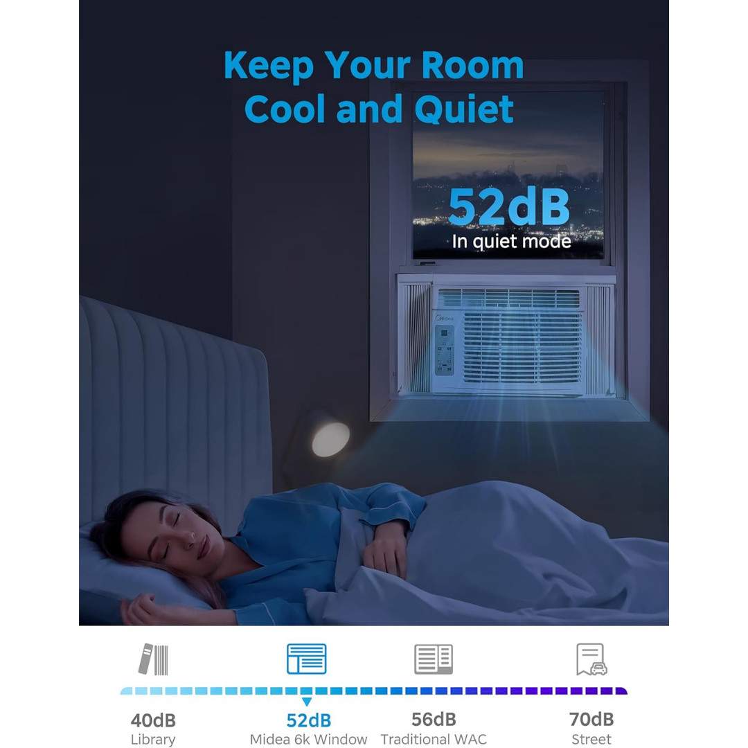 Midea 5,000 BTU Window Air Conditioner, Cools up to 150 Sq. Ft. with Easy-to-Use