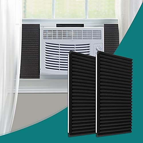 Window Air Conditioner Foam Insulating Panels Kits, AC Units Insulation Black