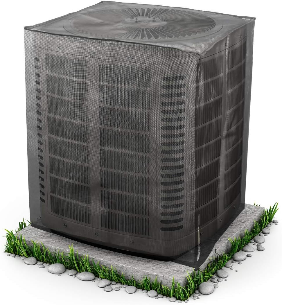 Full Mesh Central Air Conditioner Cover, All Seasons Mesh Air Conditioner Leaf G