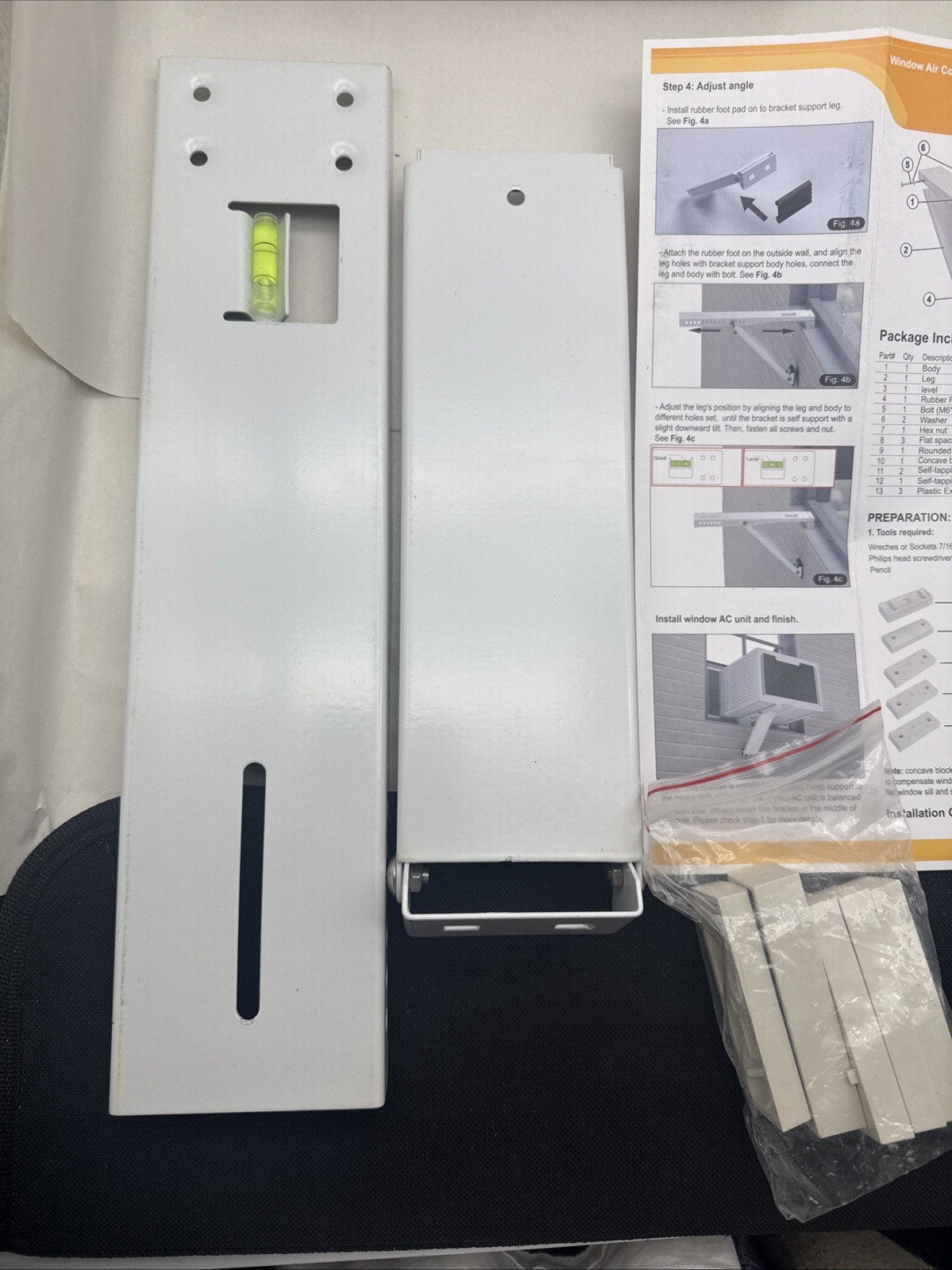 Window Air Conditioner Bracket Up to 85 lbs Designed to Fit 5,000 to 12,000 read