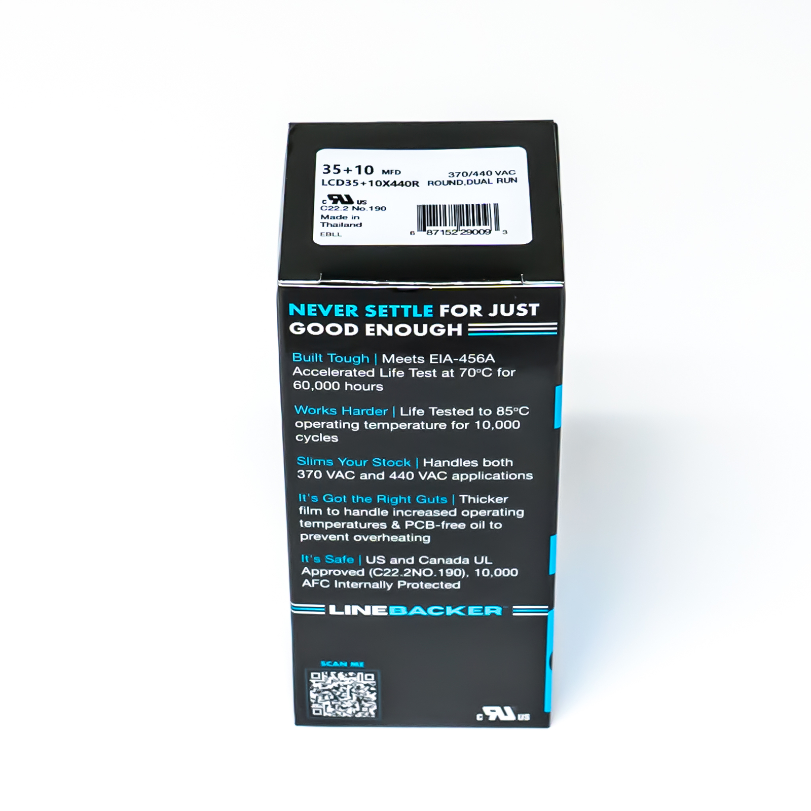 Supco Capacitor Round Dual Run 35 + 10 uf mfd 370/440 Volts for HVAC Motors